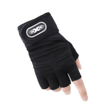 (cool black, M) Gym Gloves Fitness Weight Lifting Gloves Body Building Training Sports Exercise Cycling Sport Workout Glove for Men Women M/L/XL
