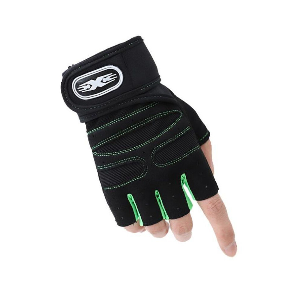 (bottle green, L) Gym Gloves Fitness Weight Lifting Gloves Body Building Training Sports Exercise Cycling Sport Workout Glove for Men Women M/L/XL-image-OPC-PG67MYB-NEW