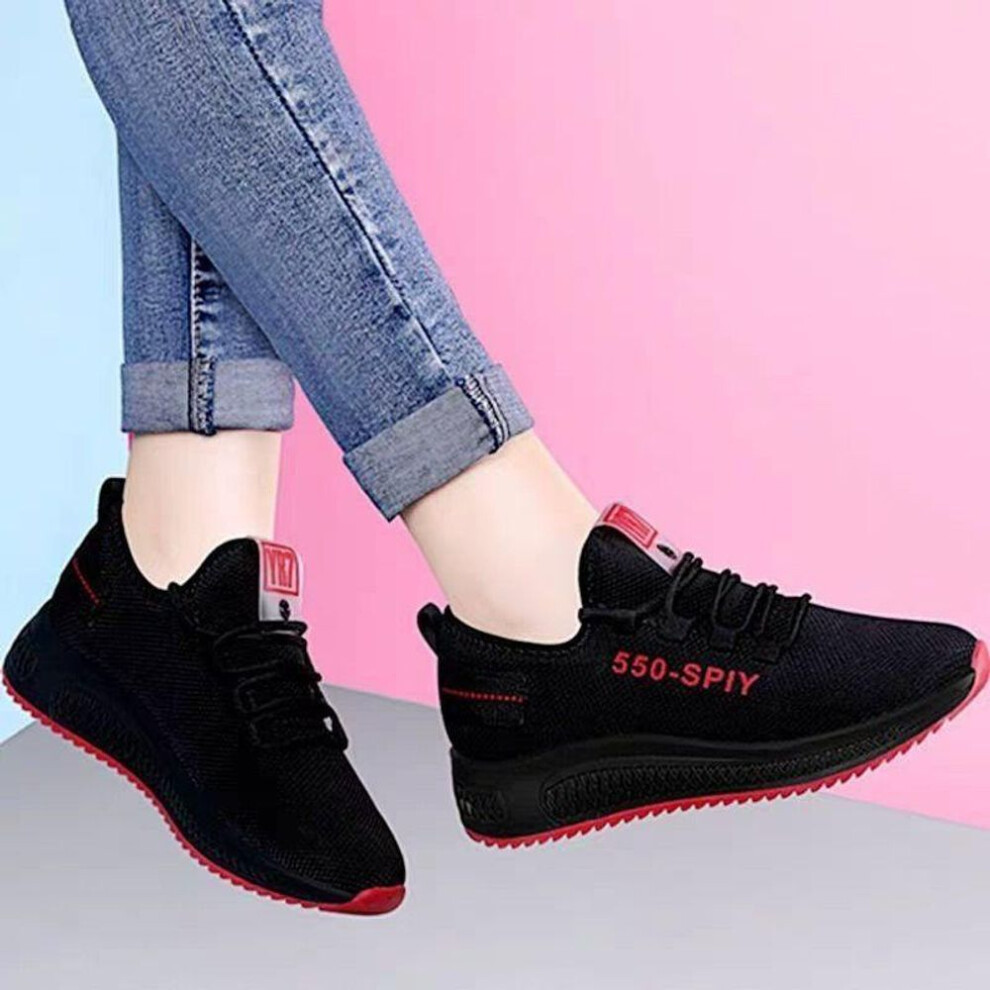 (amaranth, 40) Women&apos;s Breathable Non-slip Platform Fashion Casual Shoes Running Shoes Black Sneakers shoes for women