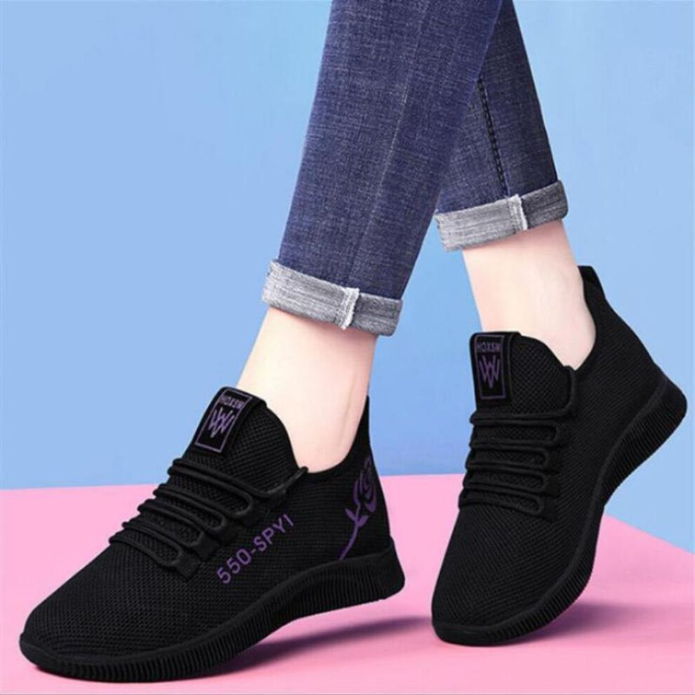 (amethyst, 40) Women&apos;s Breathable Non-slip Platform Fashion Casual Shoes Running Shoes Black Sneakers Shoes For Women