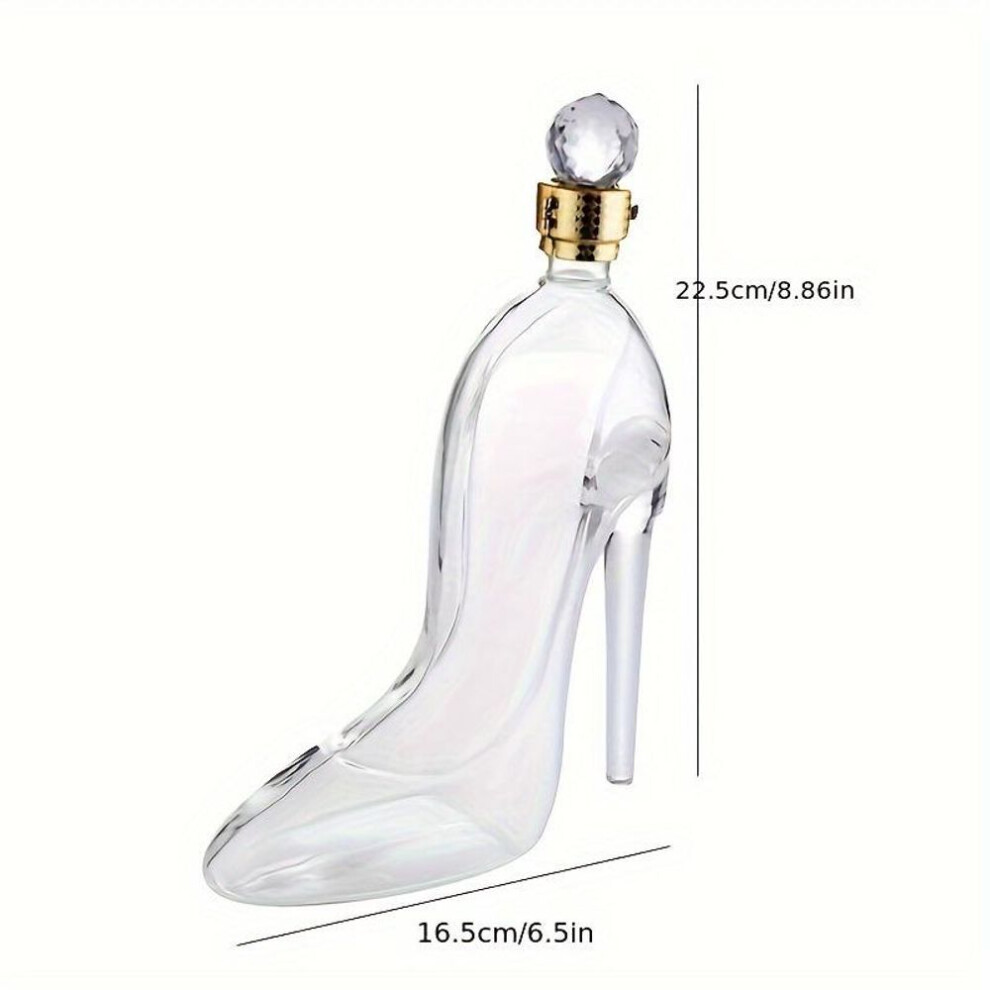 (as the picture, 350ml) Elegant High-heel Shoe Wine Decanter - Lead-free Transparent Glass Ideal For Red Wine Enthusiasts Perfect As A Decorative Piece Or Gift Adds Elegance