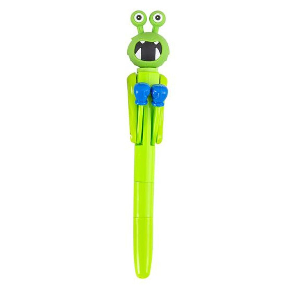 (green) Decompression Pen Press Movable Boxing Pen Cartoon Shape Writing Fluently Ultra-fine Point Creative Interactive Pen Stationery Gift