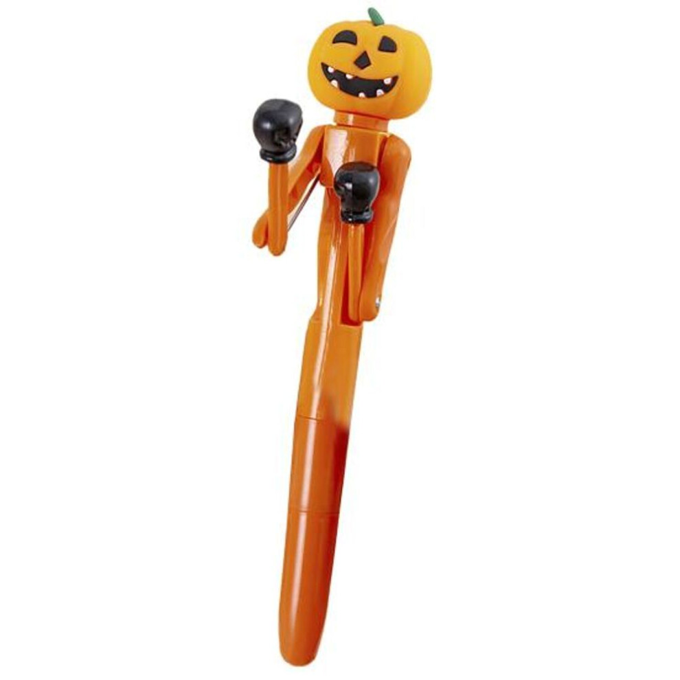 (orange) Decompression Pen Press Movable Boxing Pen Cartoon Shape Writing Fluently Ultra-fine Point Creative Interactive Pen Stationery Gift