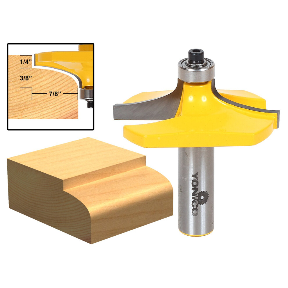 Yonico Table Edge Thumbnail And Handrail Router Bits 214Inch Diameter Thumbnail 12Inch Shank 13140 765573825688