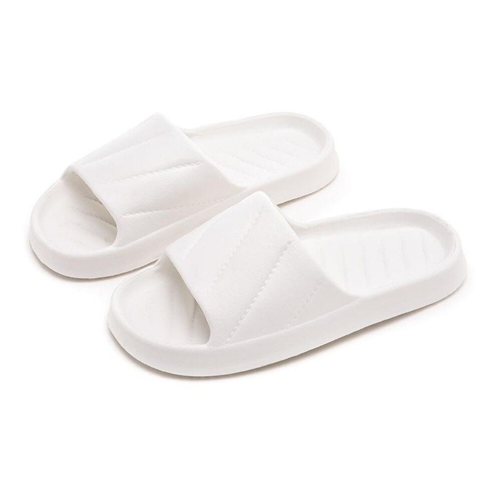 (white, 40-41) New Summer Sandals Indoor Foam Light Couples&apos; Home Slippers For Men And Women