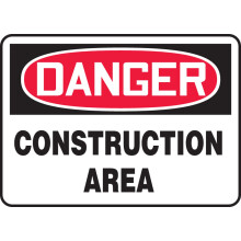 Accuform MCRT135VP Panneau de scurit en plastique Danger Zone de construction 25,4 cm Longueur x 35,6 cm Largeur x 0,055 cm paisseur Rouge/noi