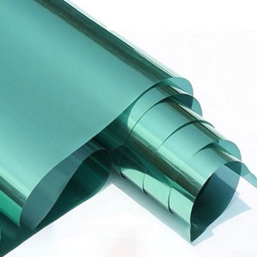 (green) Reflective One Way Mirror Casement Film Mirrored Privacy Sticky Glass Tint UK