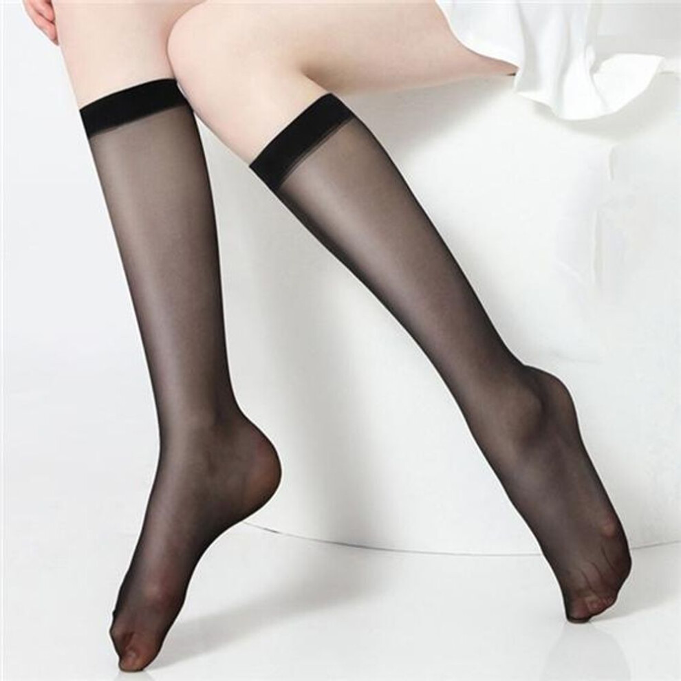 (black, One Size) Sexy Stockings Transparent Silk Thin Summer Nylon Stockings Female Ladies Socks For Women