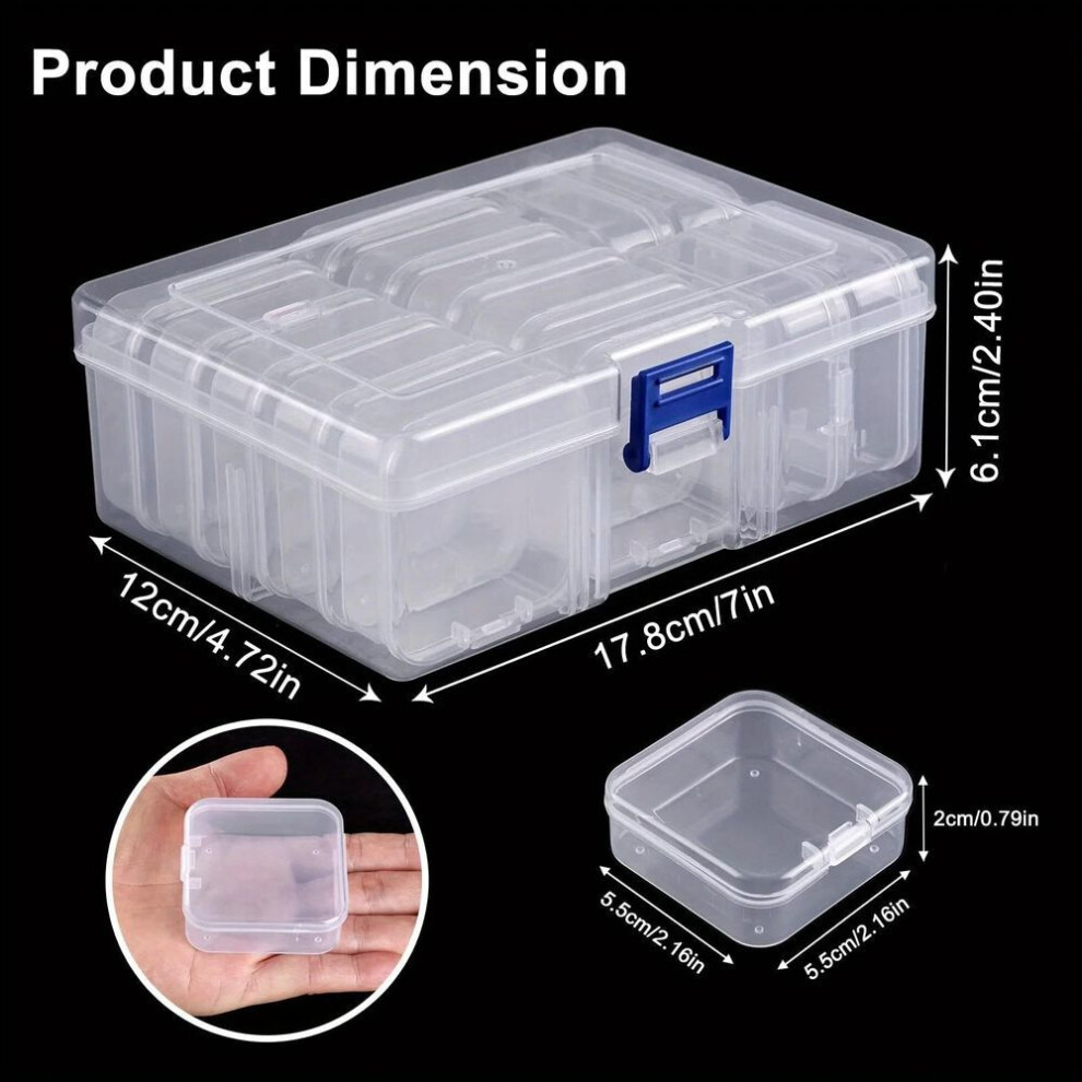 (15pcs) 27pcs/15pcs Storage Box Nail Art Jewelry Earring Box Plastic Diy Diamond-painting Storage Box