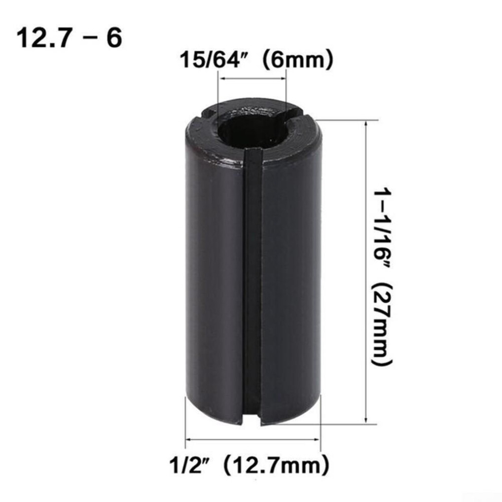(12.7mm to 6mm) CNC Router Bit High-Precision Adapter Collet Milling Cutter Tool Adapters Holder
