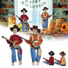 (A 1 pack) Halloween Animated Banjo Skeletons,halloween Decoration Skeleton Playing Banjo,funny Animated Dueling Banjo Skeletons,funny Animated Banjo Skeletons F