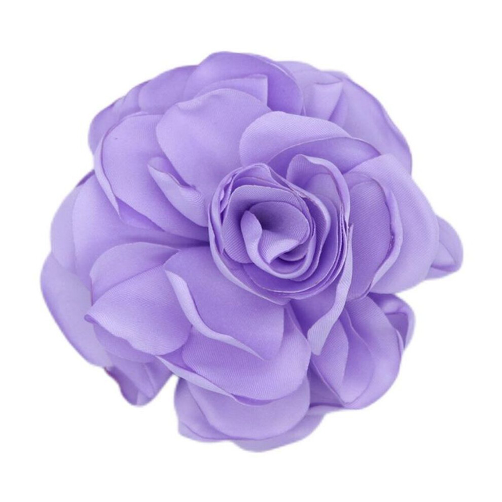 (light purple) 1pc Handmade Lapel Pin Gift Fabric Corsage Flower Brooch Cloth Elegant Accessories Wome Art