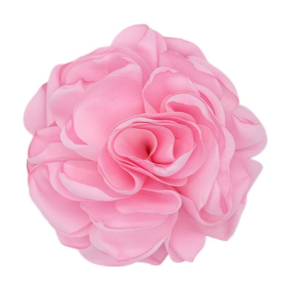 (light pink) 1pc Handmade Lapel Pin Gift Fabric Corsage Flower Brooch Cloth Elegant Accessories Wome Art