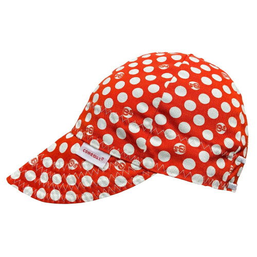 Comeaux CAPS Reversible Welding Cap Red Polka Dot (7 1/2)