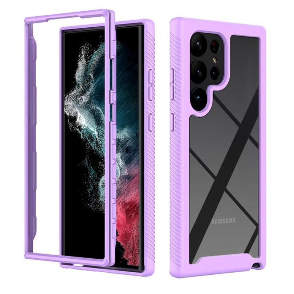 (purple, for Galaxy S23) For Samsung S23 Ultra Hard Strong Protection Acrylic Armor Cases For Samsung Galaxy S23 Ultra S 23 Plus S23ultra Non -Slip Cover