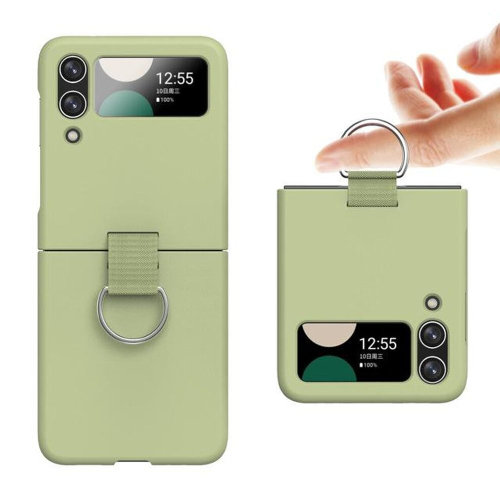 (light green, for Samsung Z Flip 3) Portable Finger Ring Holder Phone Case For Samsung Galaxy Z Flip 4 5g Flip4 Flip3 Flip 3 Non -Slip Cover For Samsung Z Flip4