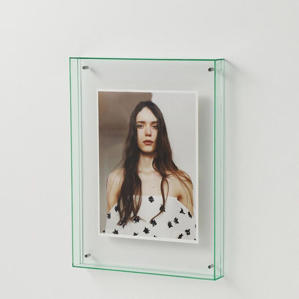 (light green, 15x19cm) Ins Style Colorful Picture Frame Without Photos Transparent Acrylic Photo Frame Hall Bedroom