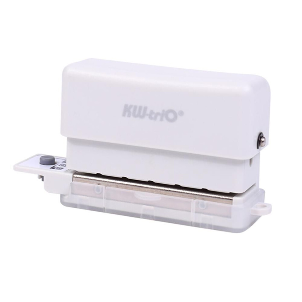 (white) Kwtrio 6hole Paper Punch Handheld Mini Puncher Support Multiple 202630 Hole Punching 5.5mm