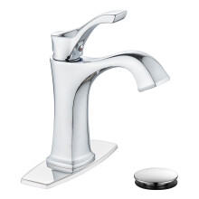 Torneira de Banheiro Chrome Sanliv, Monocomando para Lavabo 1 ou 3 Furos