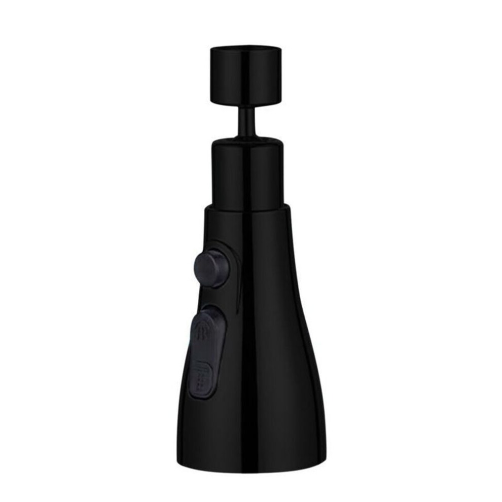 (black) 360 Rotate Faucet Extender Aerator 3 Gear Abs Water Saving Nozzle Sprayer Anti-splash Filter Bathroom Kitchen Sink Faucet Bubbler