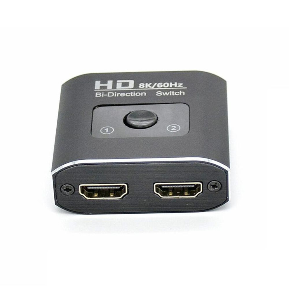 8k 60hz Hdmi Switch 2 Ports 2 In 1 Out Video Splitter For Laptop Pc Xbox Ps3/4/5 Tv Box To Monitor Tv Projector Adapter