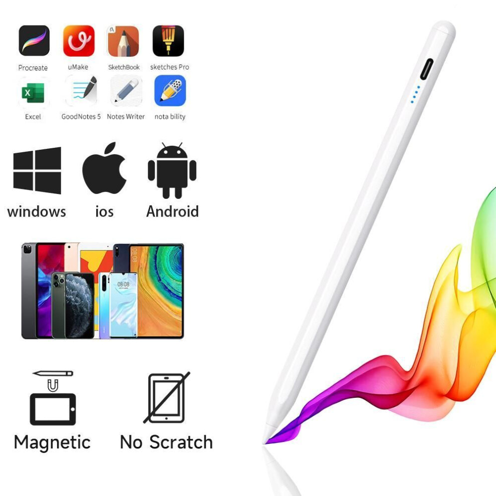 (white) Universal Stylus Pen For  Android Ios Windows Touch Pen For Ipad Iphone Pencil For Huawei Lenovo Samsung Phone Xiaomi Tablet Pen
