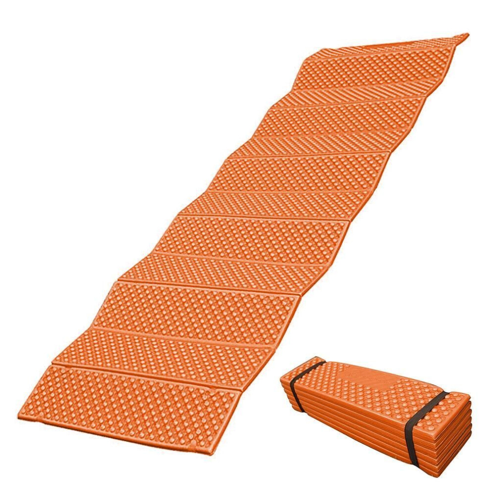 (orange) Camping Mat Ultralight Foam Camping Mat Seat Folding Beach Mat Picnic Mat Sleeping Pad Outdoor Mattress
