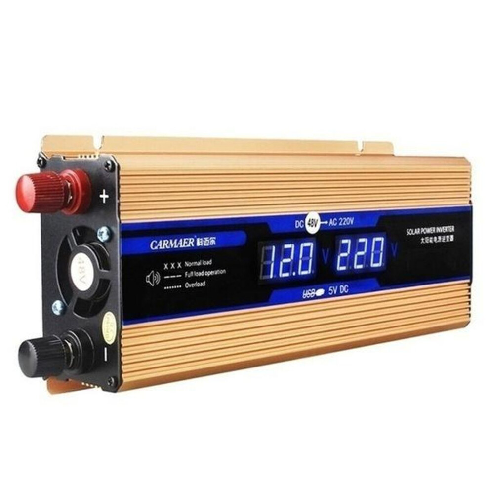 (gold, 500W60V) 500w 1200w Led Solar Power Inverter Dc 12/24/48/60v To Ac 220v Modified Sine Wave Converter Car Power Supply Adapter Transformer