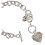 Guess GUESS Damen Silbertone Ketten Toggle Dangle Herz Charm Armband 2