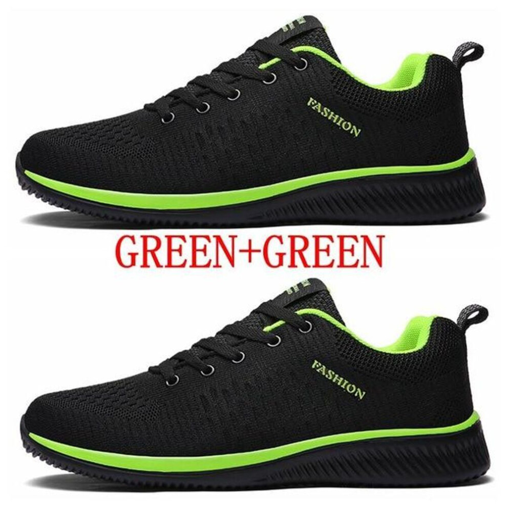 (green, 39) Shoes For Men Summer Mesh Men Sneakers Lace Up Low Top Hollow Footwear Breathable Sale Sport Trainers