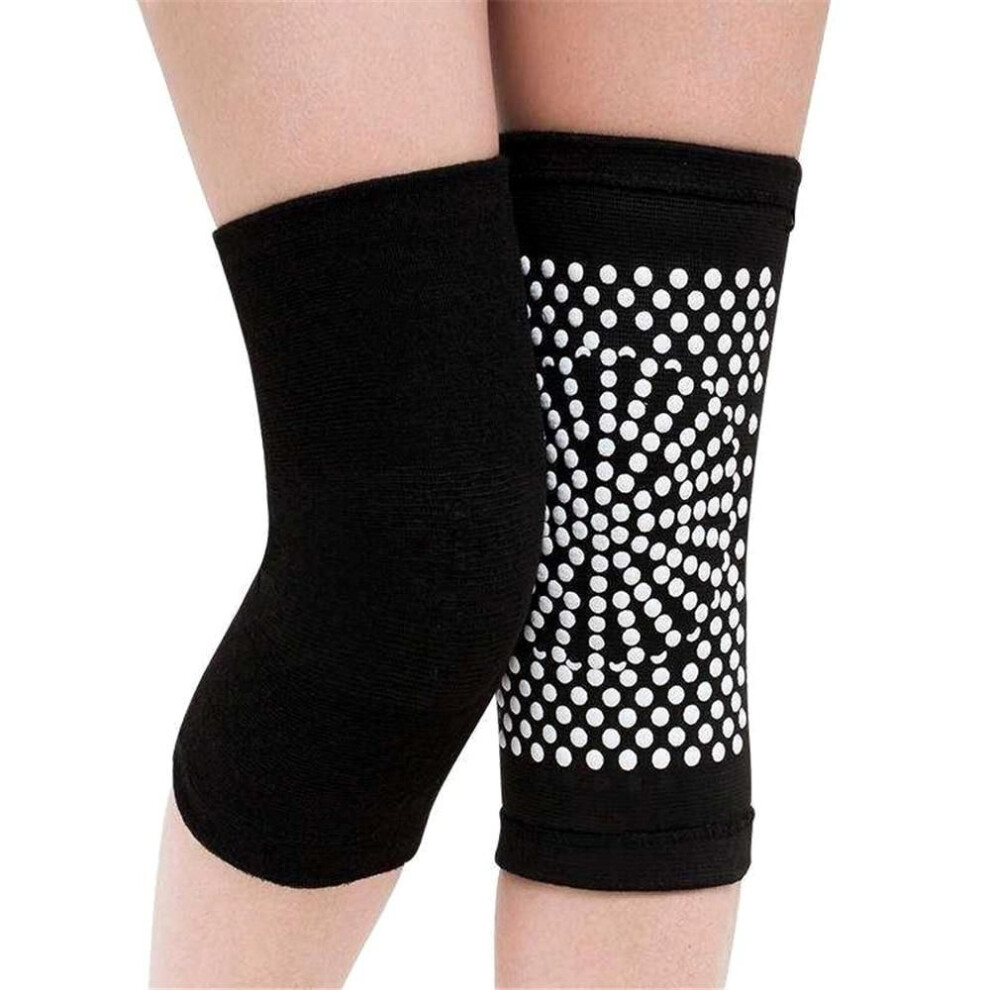 (black, XL) 2022 New 2pc Self Heating Support Knee Pad Knee Brace Warm For Arthritis Joint Pain Relief Injury Recovery Belt Leg Warmer