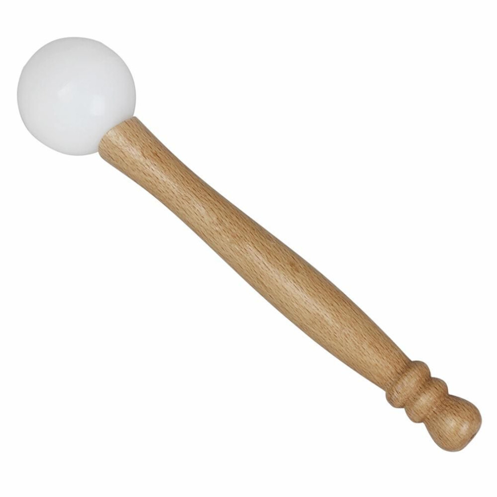 (ivory) Rubber Mallet Stick Beater For Crystal Singing Bowl Wooden Handle Professional Sound Bowl Striker