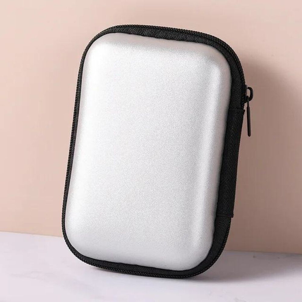 (silver white, null) Card Collection Storage Bag: Poker Card Holder, Charging Cable And Headphone Organizer, Coin Purse