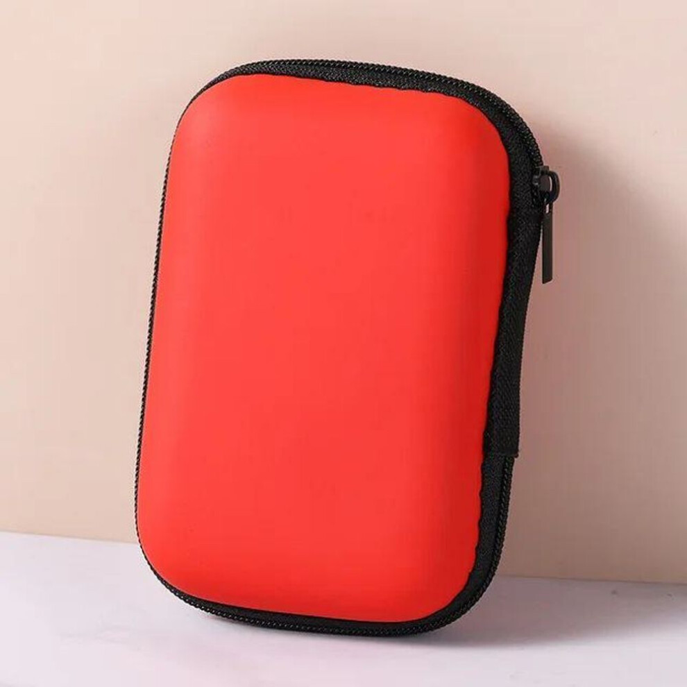 (red, null) Card Collection Storage Bag: Poker Card Holder, Charging Cable And Headphone Organizer, Coin Purse