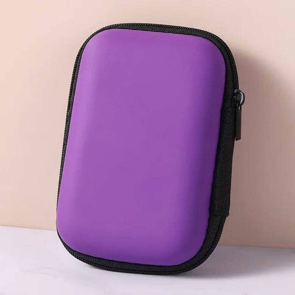 (purple, null) Card Collection Storage Bag: Poker Card Holder, Charging Cable And Headphone Organizer, Coin Purse