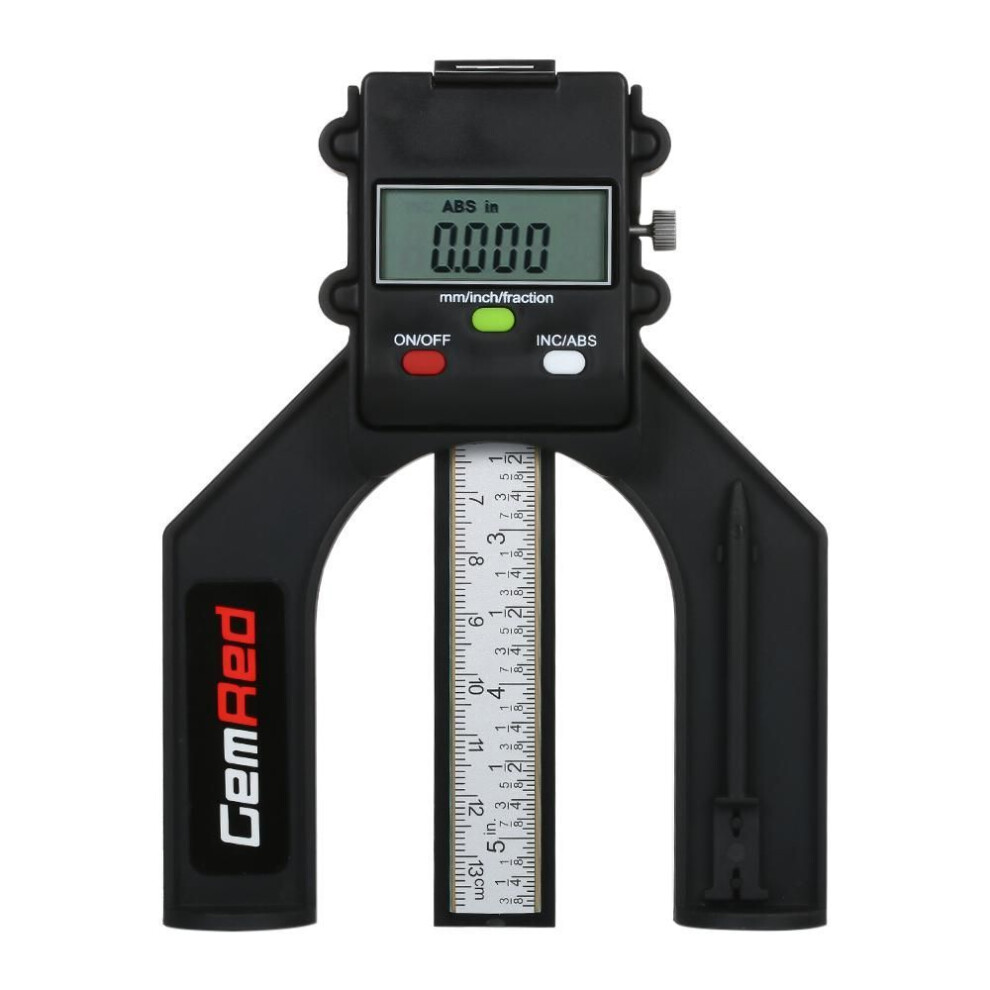 (black) Gemred Digital Depth Gauge Depthometer Depth Indicator Height Gauge