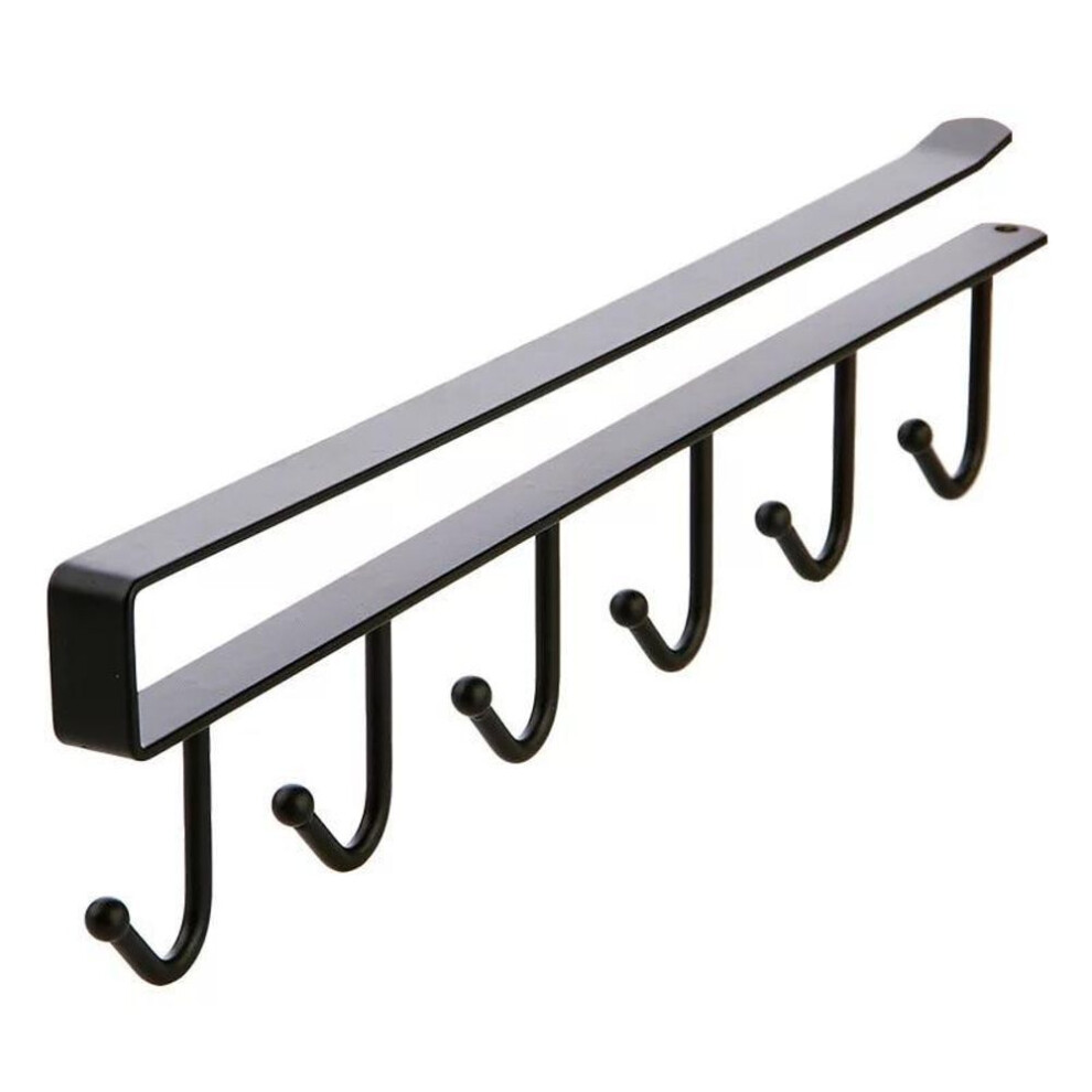 (black) Kitchen Storage Rack Wardrobe Hook Door Hanger Clothes Hanging Rack Holder Kitchen Organizer Closet Shelf Wall Hanger Coat Rack