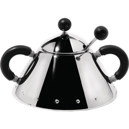 Alessi Alessi B Zuccheriera e Cucchiaio Nero