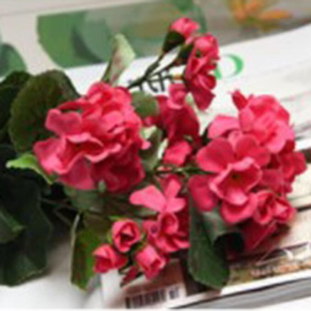 (red) Artificial Geranium Red Pink Flowers Plant Artificial Plants Artificial Flower