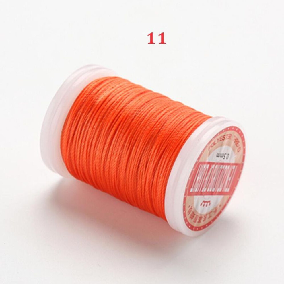 (11) 120m/roll Diy Craft Waxed Thread 0.5mm Strong Round Polyester Cord Rope For Jewelry Weave Braided