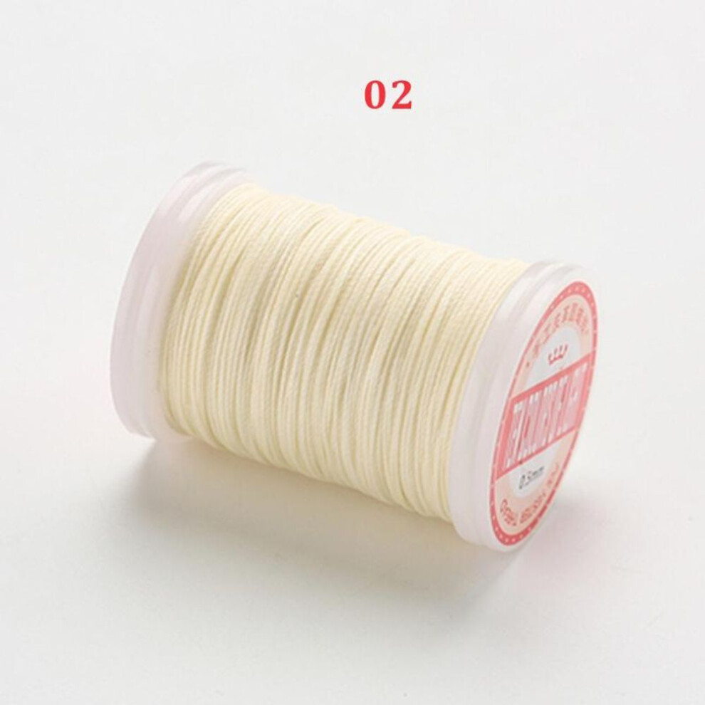 (2) 120m/roll DIY Craft Waxed Thread 0.5mm Strong Round Polyester Cord Rope for Jewelry Weave Braided