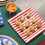 Caspari Red and White Stripe Square Paper Dinner Plates - Pack of 8 2