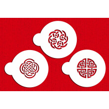 Stencils designer C317 CELTIC NODOTS STENCILS COOKIE BEIGE/Semi-transparent