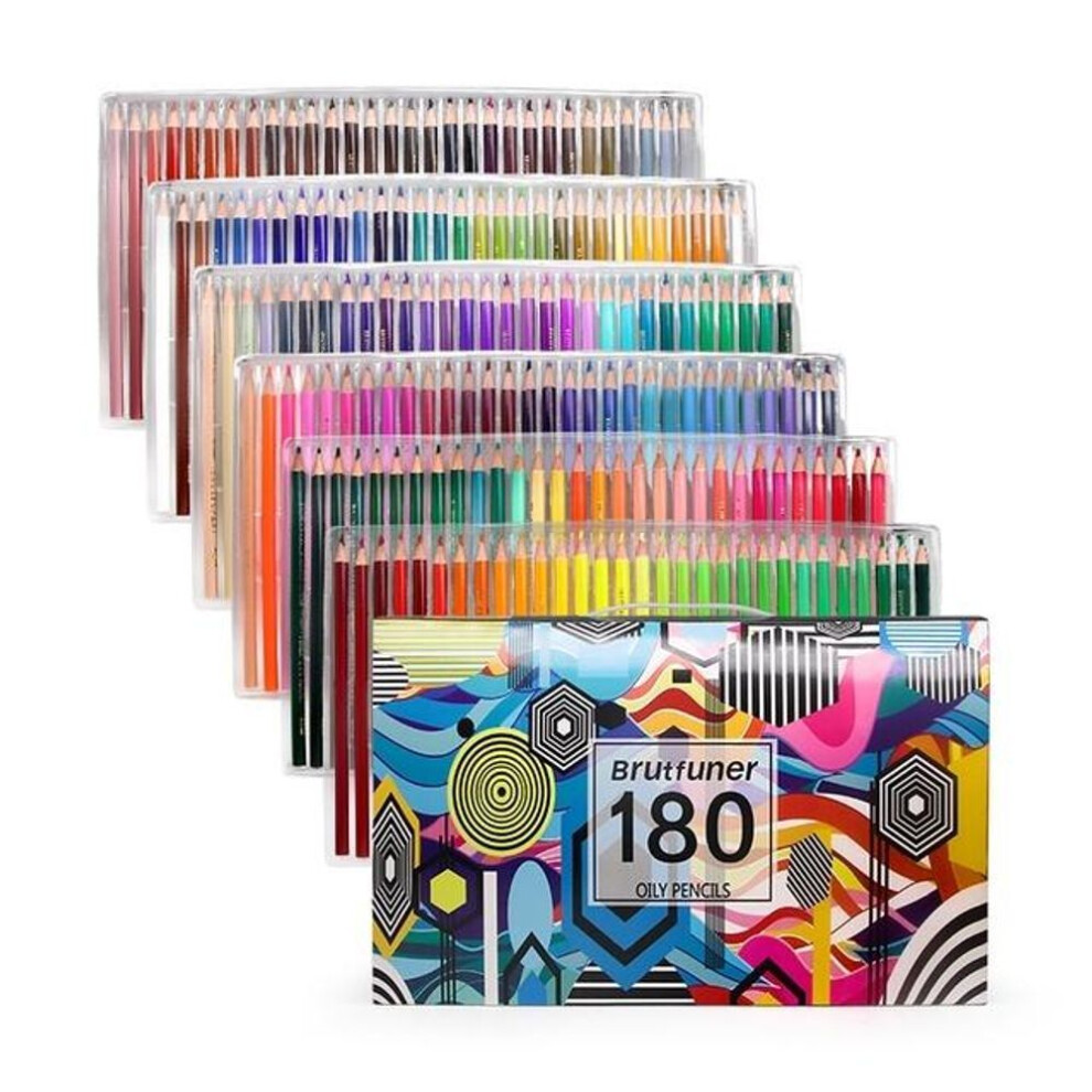 (180 color) 48/72/120/160/180 Colors Oil Pencil Artist Professional Color Pencils Set Sketching Painting For Kids Students Drawing School Art Supplies