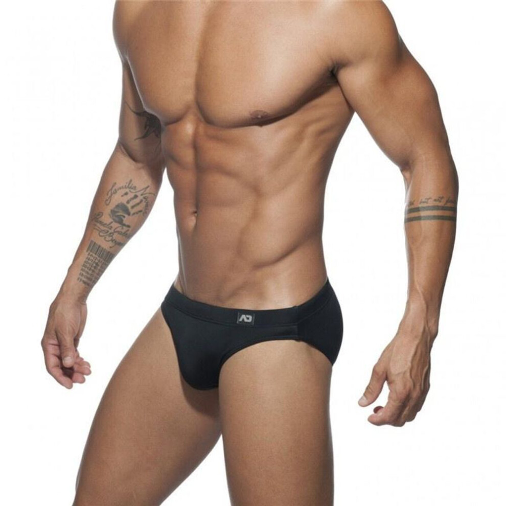 (black, XL) 7 Colors New Men&apos;s Briefs Swimming Trunks Drawstring Beachwear Underwear Surf Boardshorts Bulge Pouch Shorts Bathing Men Swimwear