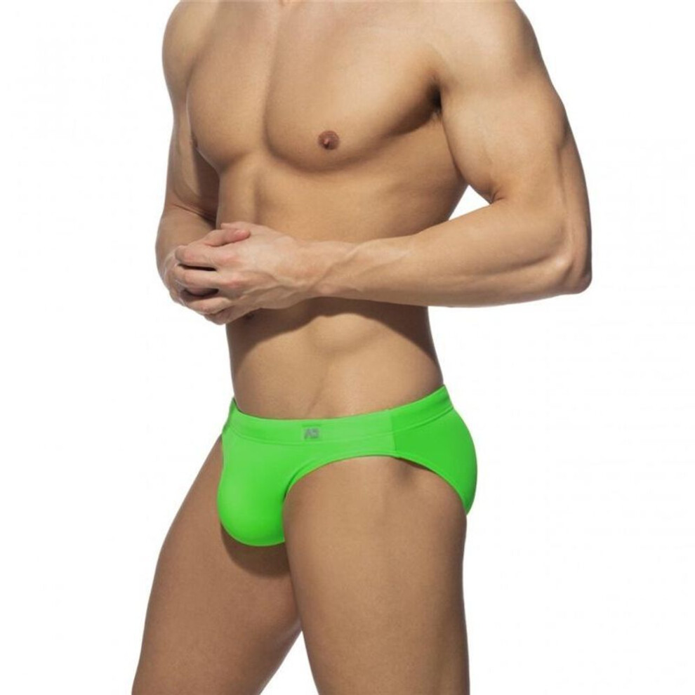 (green, M) 7 Colors New Men&apos;s Briefs Swimming Trunks Drawstring Beachwear Underwear Surf Boardshorts Bulge Pouch Shorts Bathing Men Swimwear