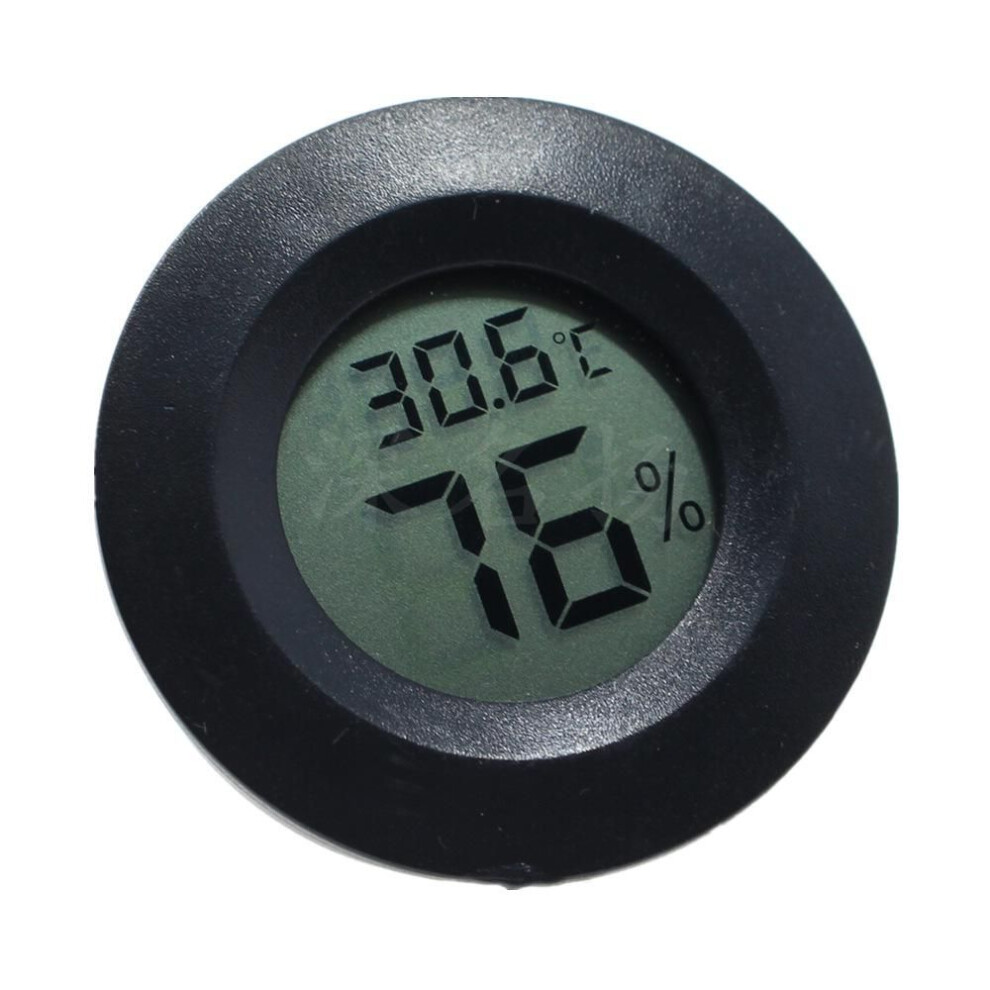 (black) 6 Colors Mini Digital Thermometer Hygrometer Temperature And Humidity Test Lcd Display For Computer Room