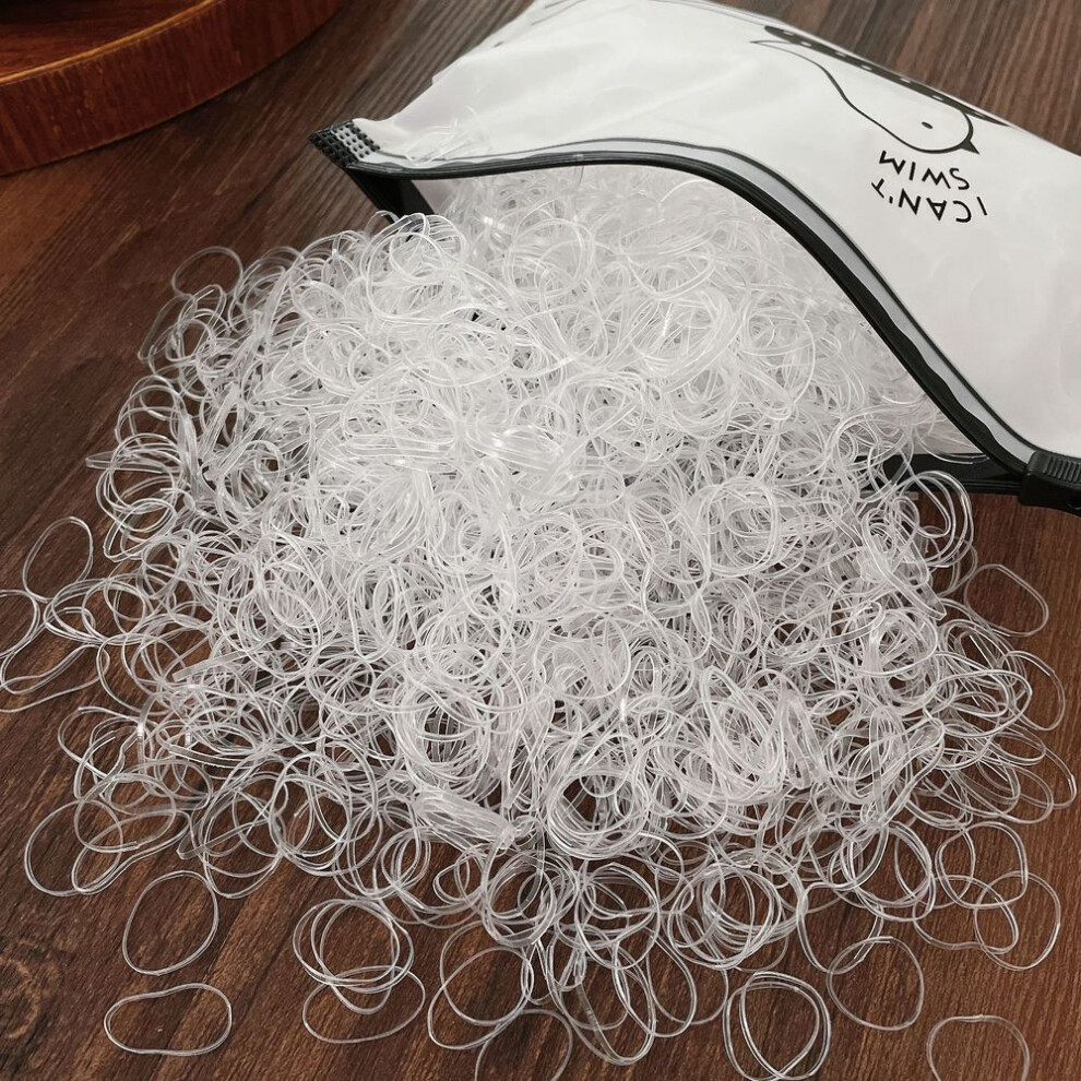 (white) 1000pcs Girls Hair Accessories Gift Cute  Nylon Rubber Band Elastic Hair Bands  Headband Children
