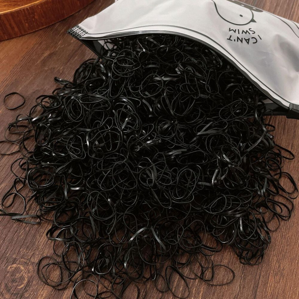 (black) 1000pcs Girls Hair Accessories Gift Cute  Nylon Rubber Band Elastic Hair Bands  Headband Children