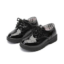 (34,Black)Children School Uniform Shoes Patent Leather Shoes Student Performance Shoes